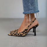 Isabelle – Leopárd Mintás Slingback Női Cipő