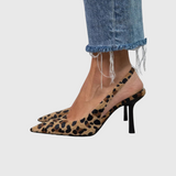 Isabelle – Leopárd Mintás Slingback Női Cipő