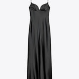 Gianina – Elegáns folyékony szatén maxi ruha