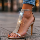Natalia – Stiletto szandál strasszos csővel