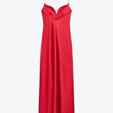 Gianina – Elegáns folyékony szatén maxi ruha