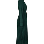 Elina – Elegáns, hosszú ujjú, redőzött női Midi ruha