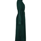 Elina – Elegáns, hosszú ujjú, redőzött női Midi ruha