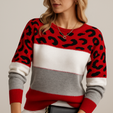Sára – Elegance Leopard pulóver