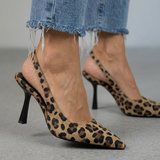 Isabelle – Leopárd Mintás Slingback Női Cipő