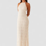 Katalin – Fekete Halter Maxi Nyári Ruha