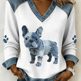 Anka – Puppy Patchwork pulóver