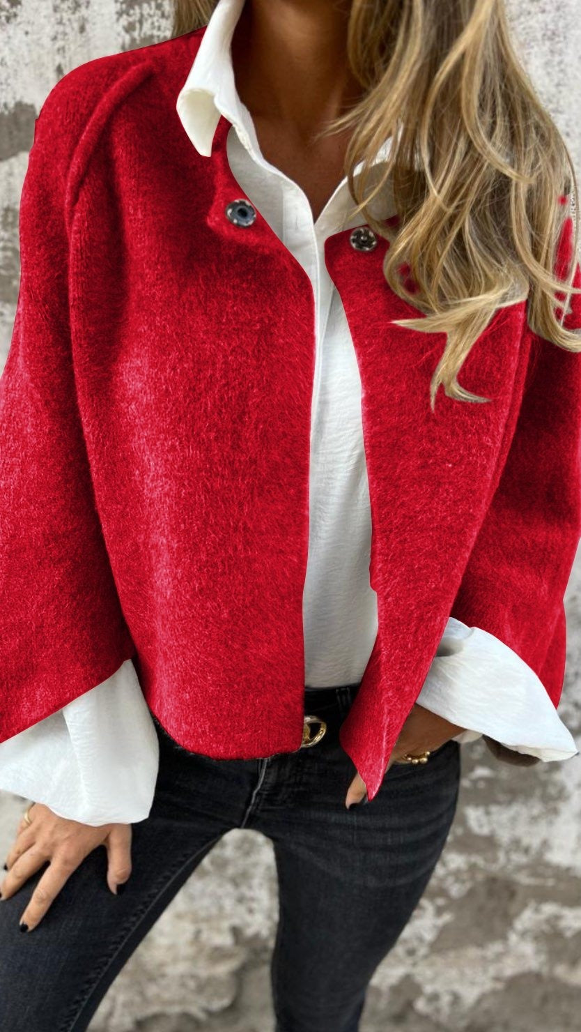 Aranka – Rövid, bolyhos dzseki egyetlen felső záródással – 4. termékfotó