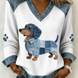 Anka – Puppy Patchwork pulóver